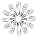 12 stuks metalen armbanden / haarspeldjes - zilver - 