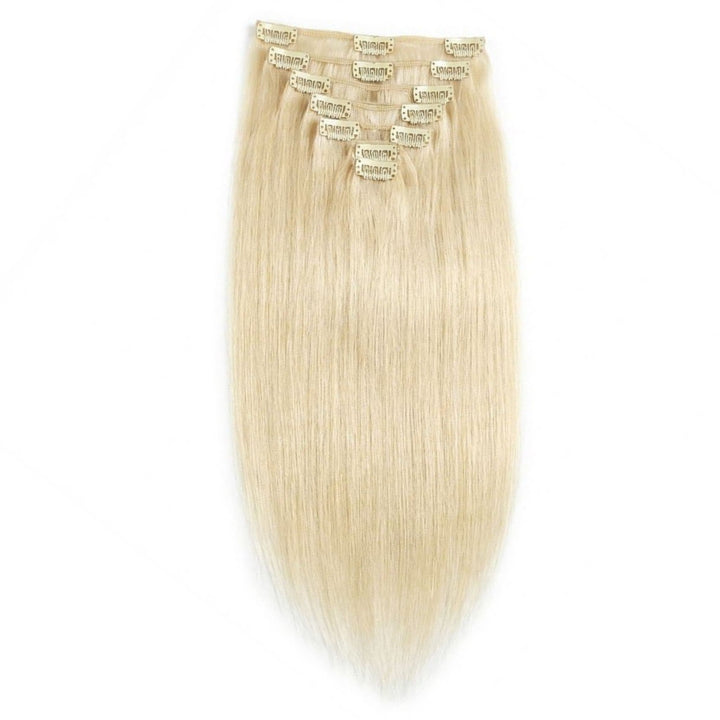 Clip-in Extensions Echt Haar - 65 cm - #60 Platinablond