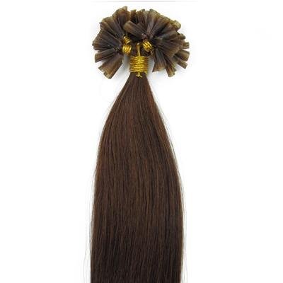 50 cm Hot Fusion Hair extensions 4# Brown - | Fashiongirl