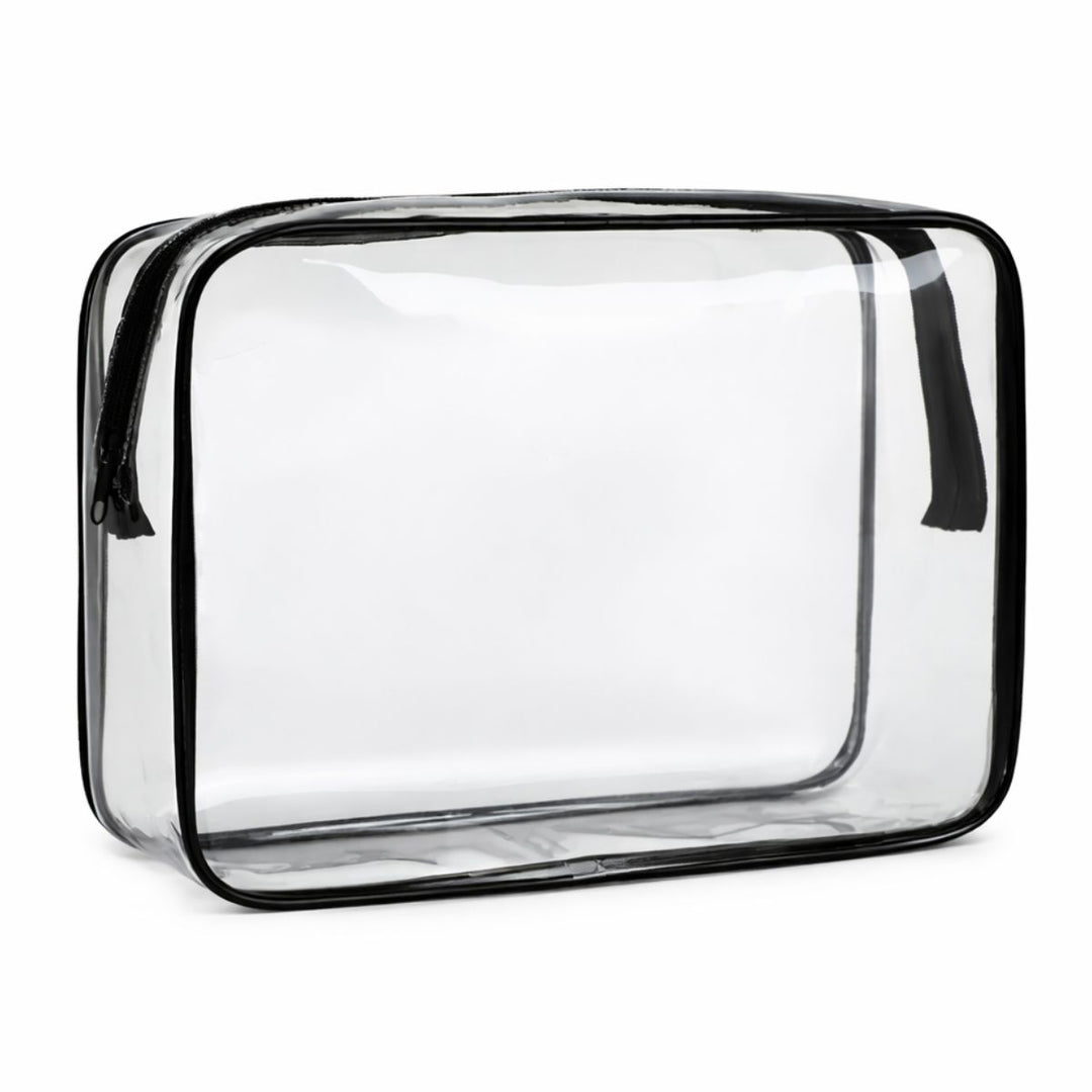 UNIQ Multivarious Transparante Cosmetictasjes - Set van 4 - Zwart