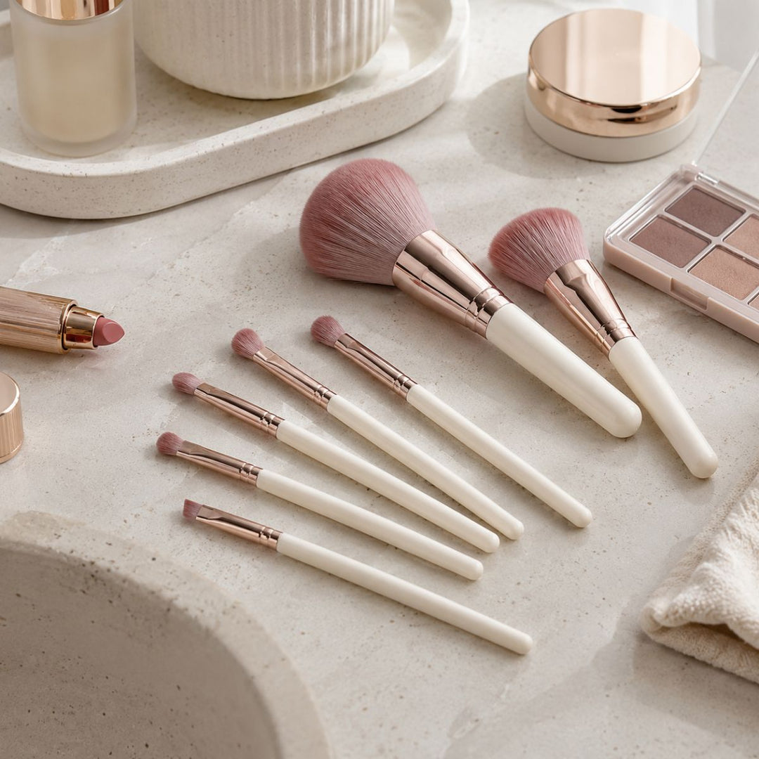 Technique PRO Dusty Magenta Make-up Kwasten Set - 7 stuks