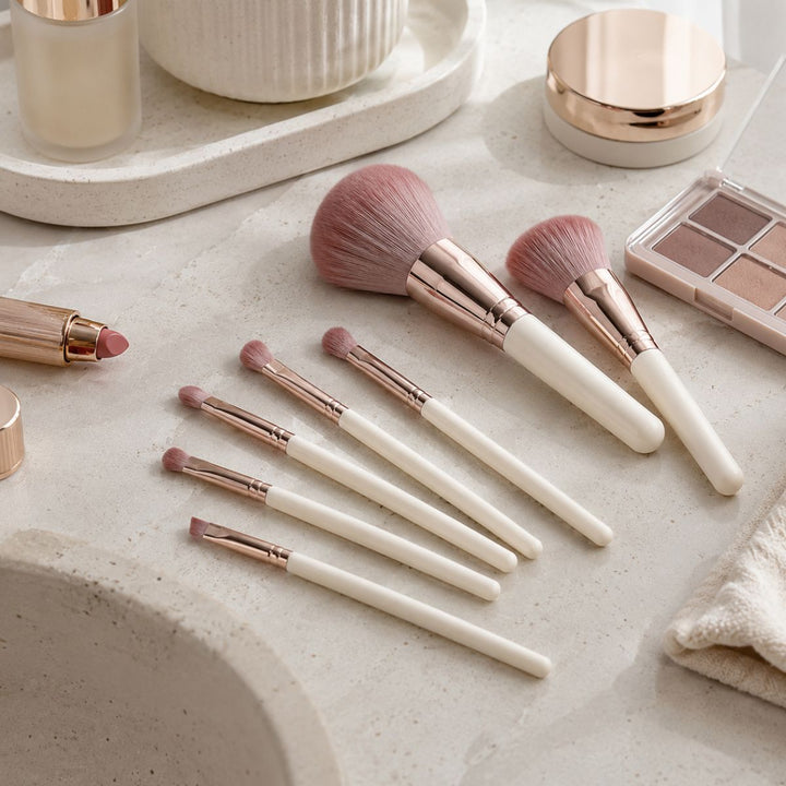 Technique PRO Dusty Magenta Make-up Kwasten Set - 7 stuks