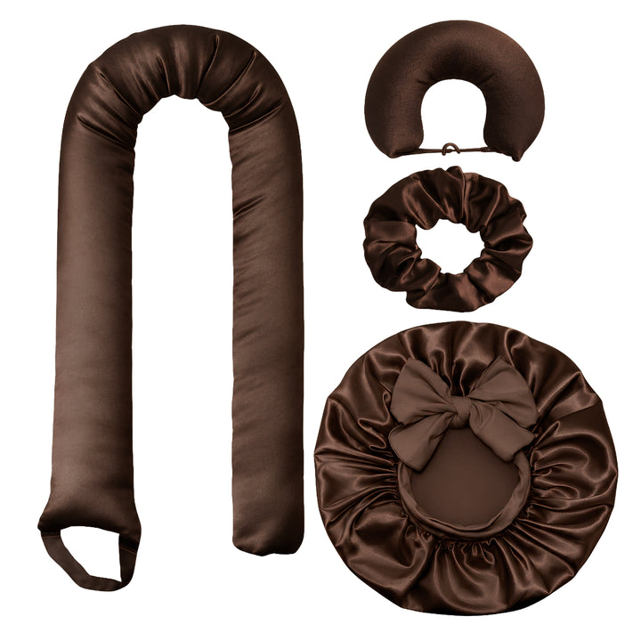 SOHO Epona Unicorn Heatless Hair Curler Set 4 Piece - Brown