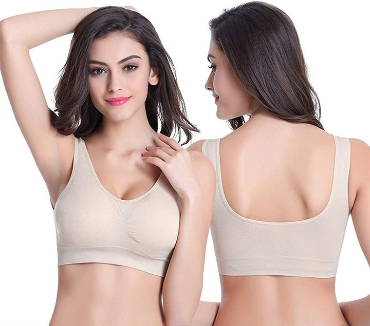 Ahh-bh - Comfortabele bh zonder beugels Beige - Slank en liftend - Shapewear | Fashiongirl