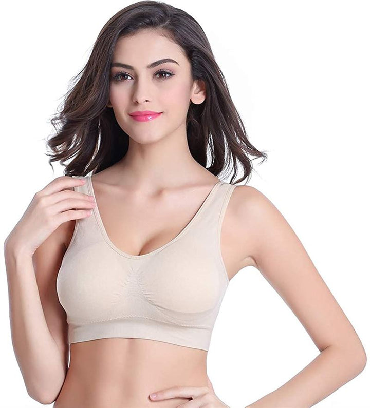 Ahh-bh - Comfortabele bh zonder beugels Beige - Slank en liftend - Shapewear | Fashiongirl