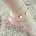 Enkelketting met ronde hangers - | Fashiongirl