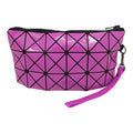 AVERY Toilettas, paars ruitjespatroon - | Fashiongirl