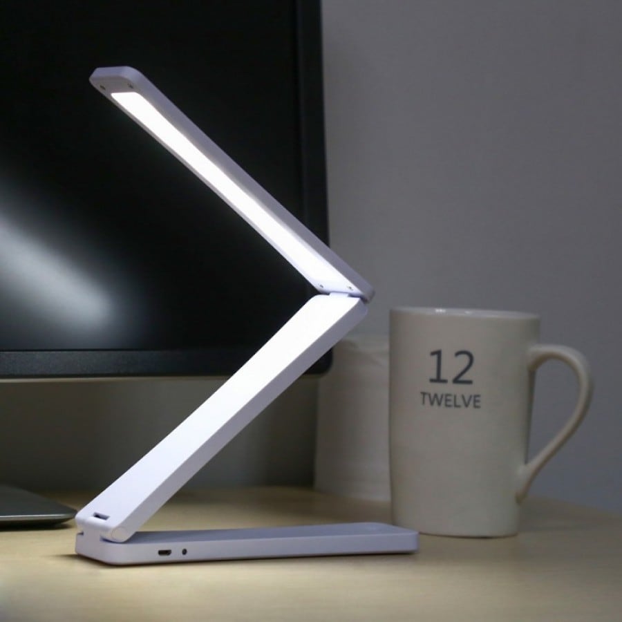 LED-lamp op batterijen - Opvouwbare bureaulamp - Wit - | Fashiongirl