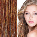 Bling glitter Extensions - 100 glitterhaarlokken 80 cm - koffie/mokka kleur - | Fashiongirl