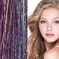 Bling Glitter Extensions 100 stuks glitterhaarextensies 80 cm - Rainbow - Haaraccessoires | Fashiongirl