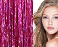 Bling Glitter Extensions 100 stuks glitterhaarextensies 80 cm - Roze - | Fashiongirl