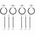 Bungee Hair Elastic 1 pak (10 stuks) - Zwart - Haaraccessoires | Fashiongirl