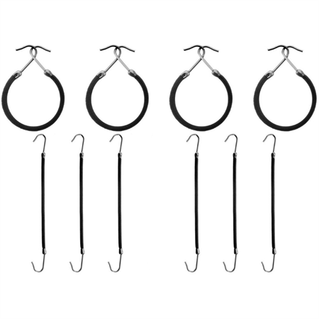 Bungee Hair Elastic 1 pak (10 stuks) - Zwart - Haaraccessoires | Fashiongirl