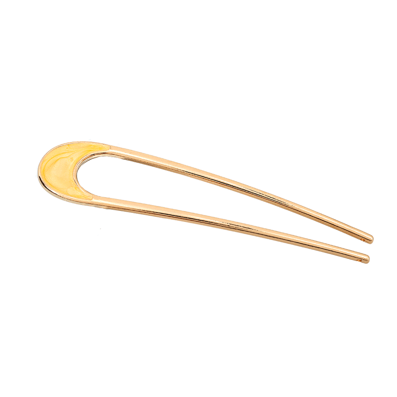 Chris Rubin Alina French Hairpin - Yellow Stardust - Hair Accessories