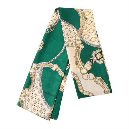 Chris Rubin Bella zijden sjaal - Groen - | Fashiongirl