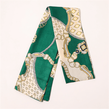 Chris Rubin Bella zijden sjaal - Groen - | Fashiongirl