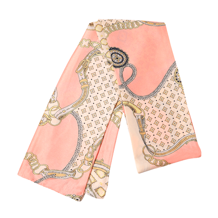 Chris Rubin Bella zijden sjaal - Roze - | Fashiongirl