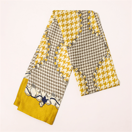 Chris Rubin Bella zijden sjaal - Geel - | Fashiongirl
