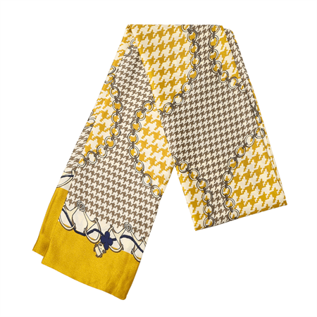 Chris Rubin Bella zijden sjaal - Geel - | Fashiongirl
