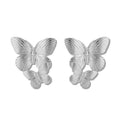 Chris Rubin - Butterflies Butterfly Earrings - Silver - | Fashiongirl