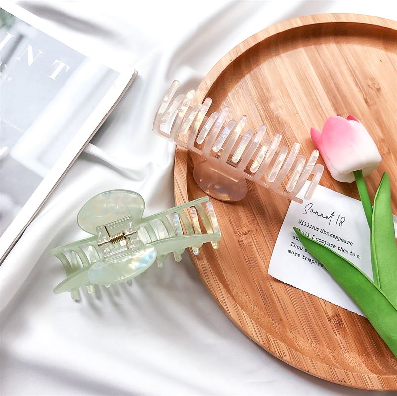 Chris Rubin Daze Hair Claw - Green Marble - Hair Accessories | Fashiongirl