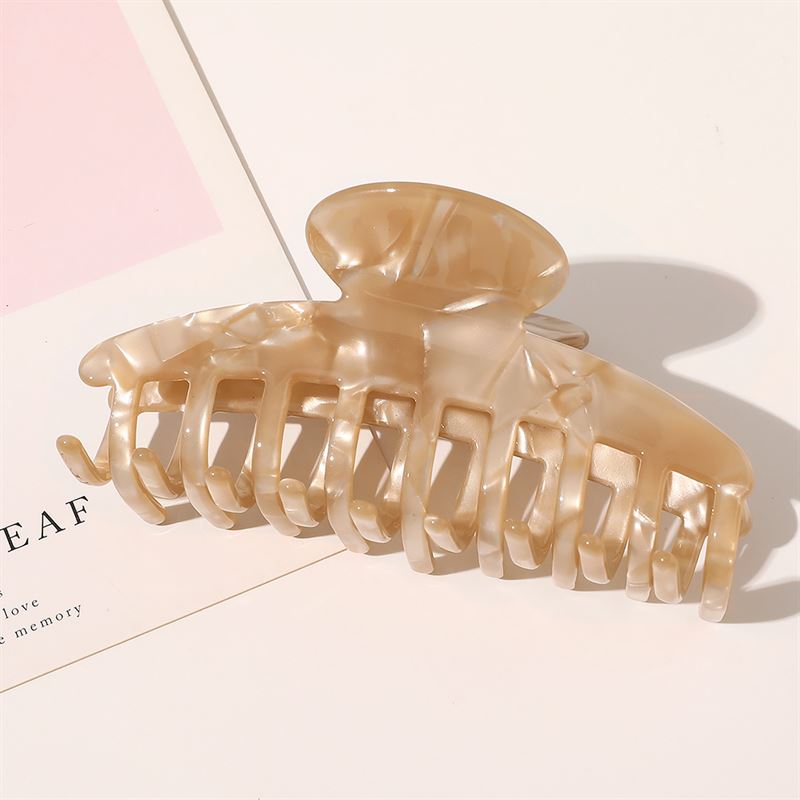 Chris Rubin Daze Hair Claw - Pale Brown Marble - Hair Accessories | Fashiongirl