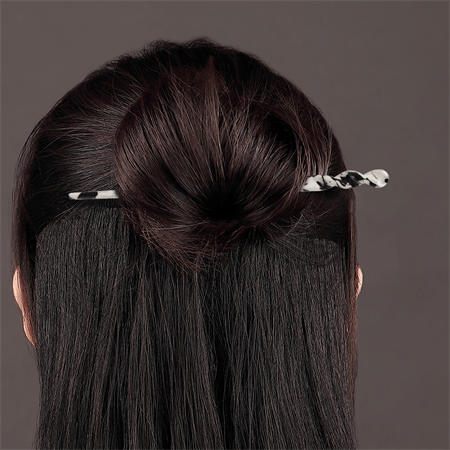 Chris Rubin Jade Hair Stick - Zwart marmer - | Fashiongirl