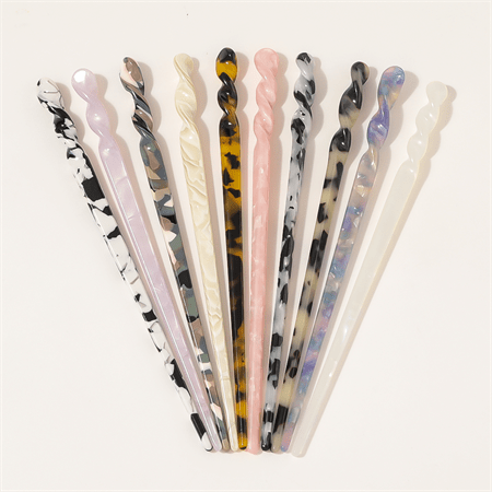 Chris Rubin Jade Hair Stick - Wit marmer - | Fashiongirl