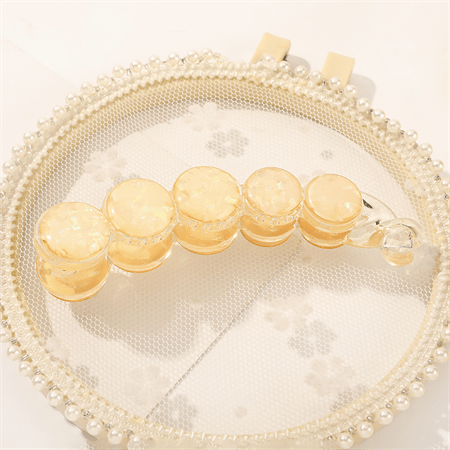 Chris Rubin Lina Hair Claw - Yellow - Hair Accessories | Fashiongirl