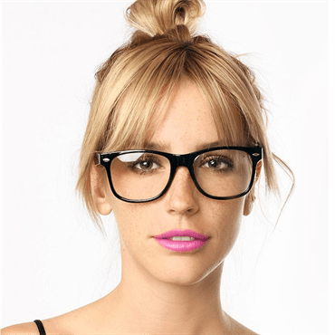 Classic Wayfarer glasses with clear lens - | Fashiongirl