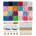 Fashiongirls Clay Beads - KREA DIY Jewellery Set bevat heldere acrylkralen, elastiekjes, sluitingen en een schaar in een opbergdoos met 24 vakjes – perfect voor het maken van zelfontworpen sieraden.
