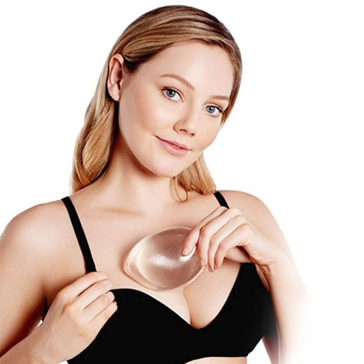 Clear silicone bra inserts - Oval (2 x 135 grams) - Shapewear | Fashiongirl