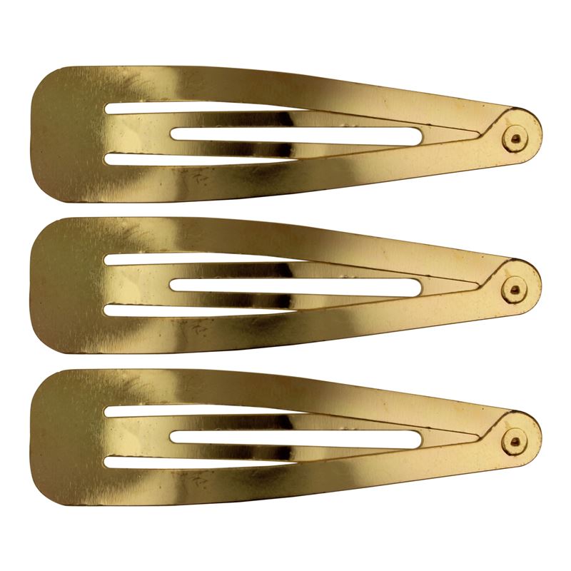 Kliksluitingen haarspeldjes in goud, klassiek ontwerp - 12 stuks - | Fashiongirl