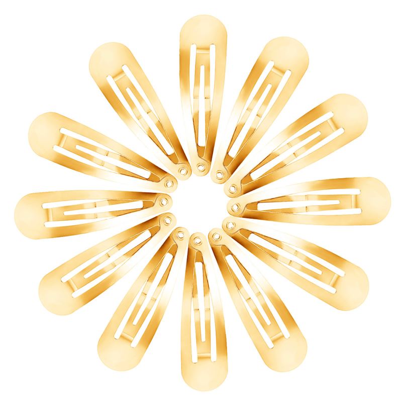 Kliksluitingen haarspeldjes in goud, klassiek ontwerp - 12 stuks - | Fashiongirl