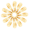 Kliksluitingen haarspeldjes in goud, klassiek ontwerp - 12 stuks - | Fashiongirl