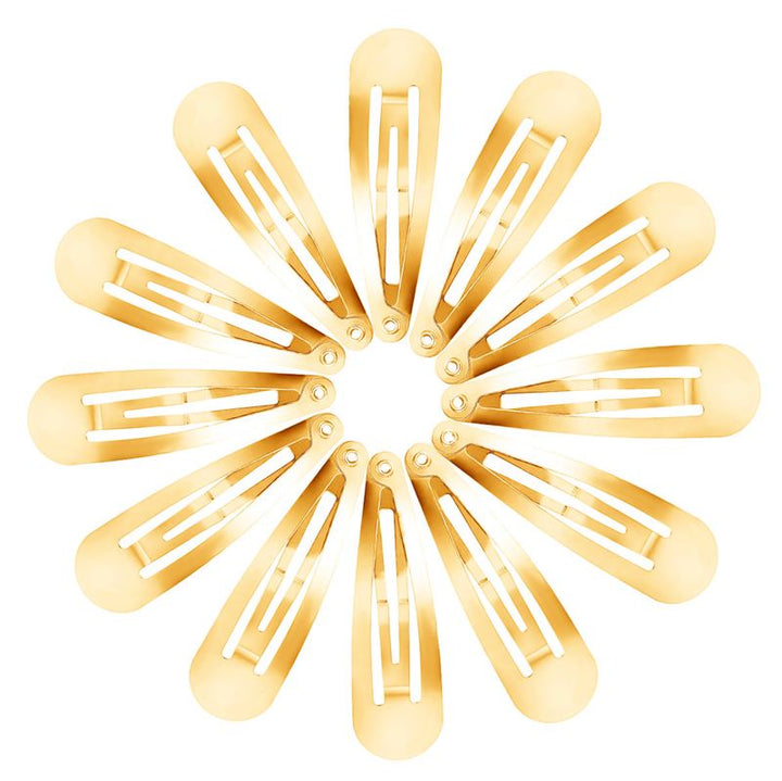 Kliksluitingen haarspeldjes in goud, klassiek ontwerp - 12 stuks - | Fashiongirl