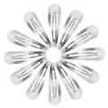 Kliksluitingen haarspeldjes in zilver, klassiek design - 12 stuks - | Fashiongirl