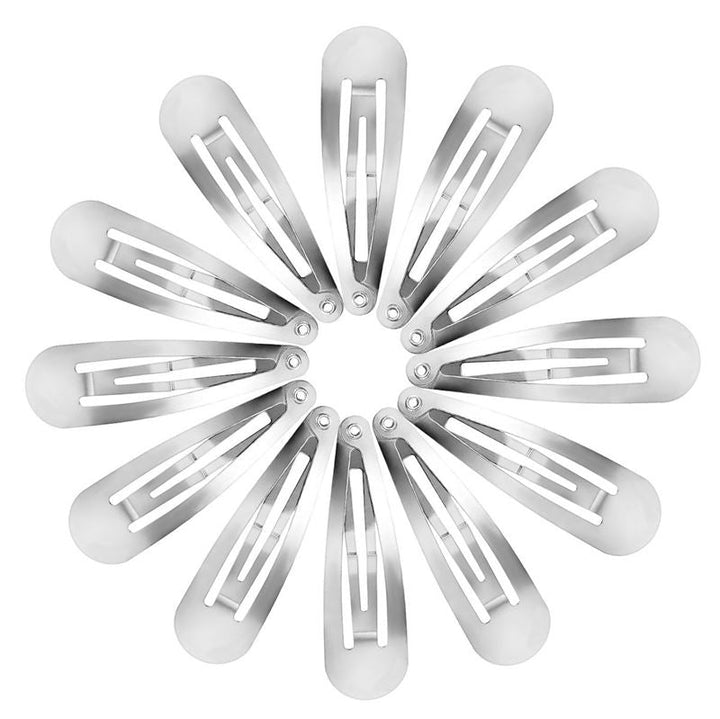 Kliksluitingen haarspeldjes in zilver, klassiek design - 12 stuks - | Fashiongirl