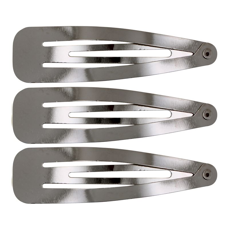 Kliksluitingen haarspeldjes in zilver, klassiek design - 12 stuks - | Fashiongirl