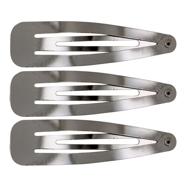 Kliksluitingen haarspeldjes in zilver, klassiek design - 12 stuks - | Fashiongirl