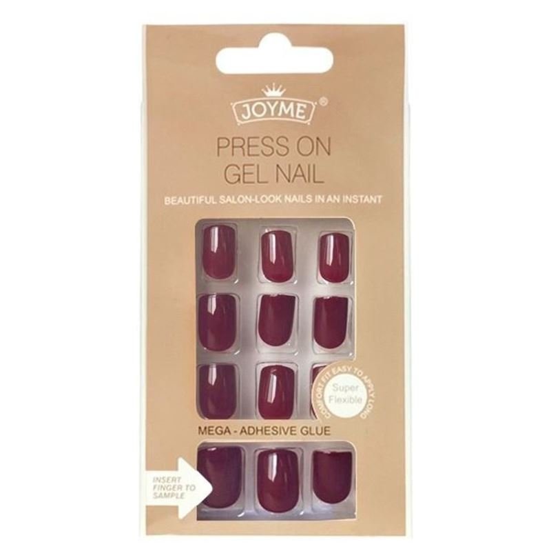 Click On / Press On Nails - Bordeaux Red #S130 - | Fashiongirl