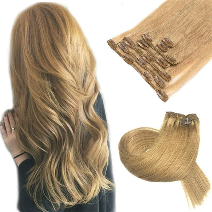Clip In Extensions - 40 cm #27 medium blonde - | Fashiongirl