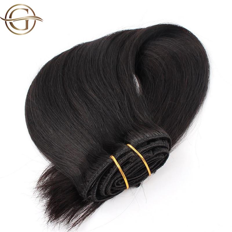 Clip on hair extensions #1 Black - 7 sets - 50 cm | Gold24 - | Fashiongirl