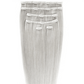 Clip-on haarextensies #88A Grijs - 7 sets - 60 cm | Gold24 - | Fashiongirl