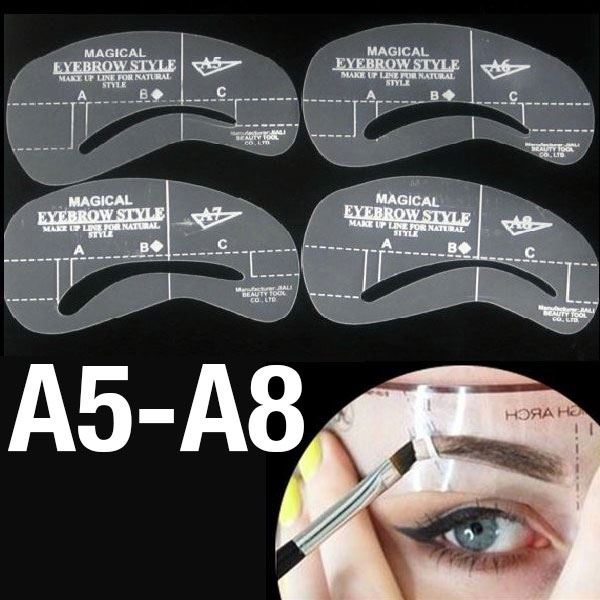 Wenkbrauwsjablonen - Wenkbrauwstencils (A5 - A8) - 4 stuks. - | Fashiongirl