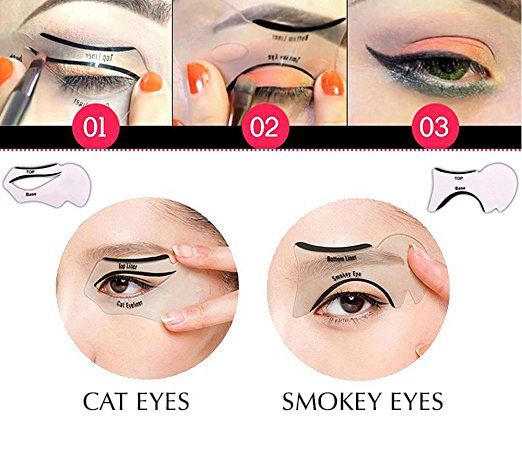 Eyeliner-sjablonen - smokey eyes, cat eyes 2 stuks - | Fashiongirl