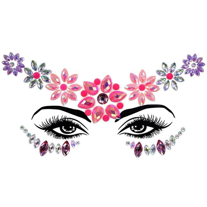 Face Jewels - Face jewellery with rhinestones/diamonds (YT - 89) - | Fashiongirl