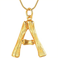 Gouden bamboe alfabet / letterketting - A - | Fashiongirl