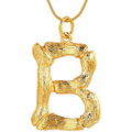 Gouden bamboe alfabet / letterketting - B - | Fashiongirl