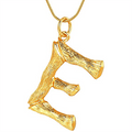 Gouden bamboe alfabet / letterketting - E - | Fashiongirl